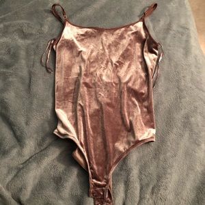 Velvet body suit